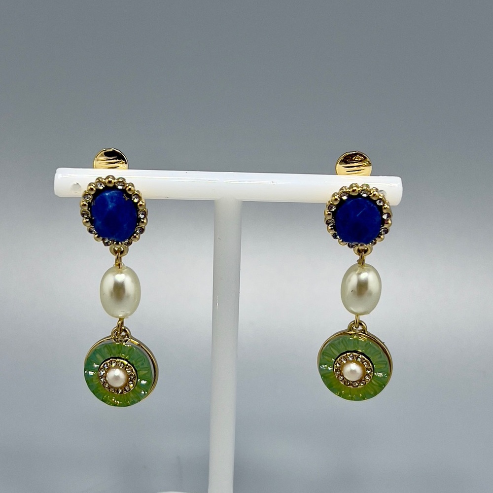 Faux Pearl Multi Stage Clip On Earrings